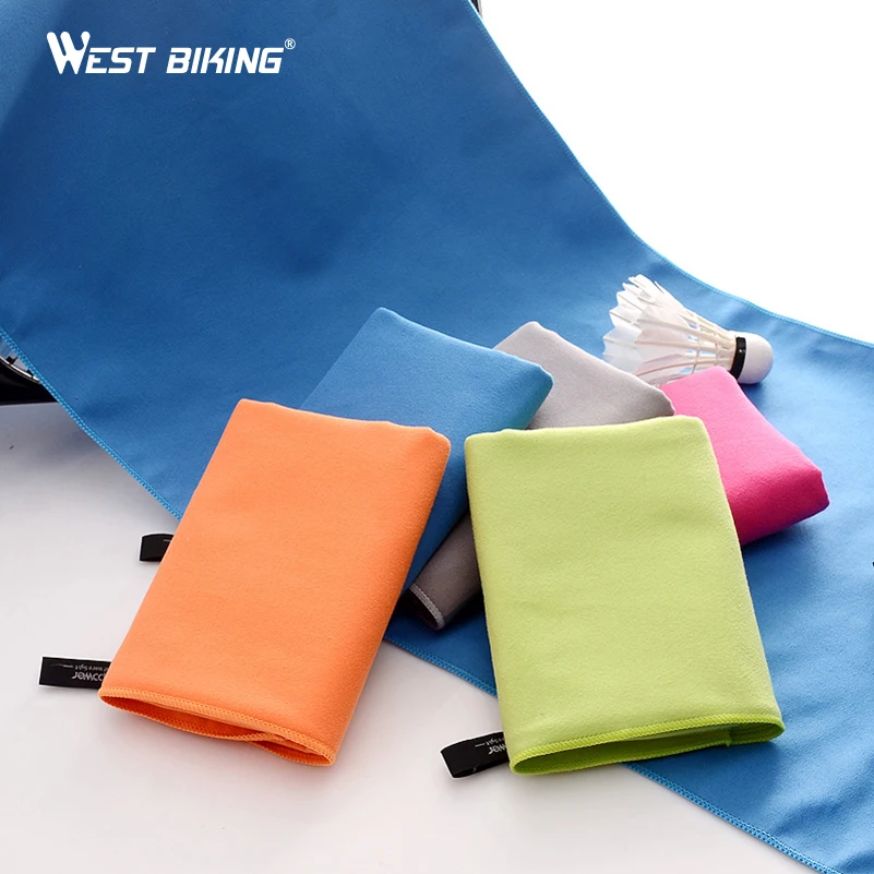Быстросохнущее полотенце из микрофибры портативное дорожное WEST BIKING s спортивные