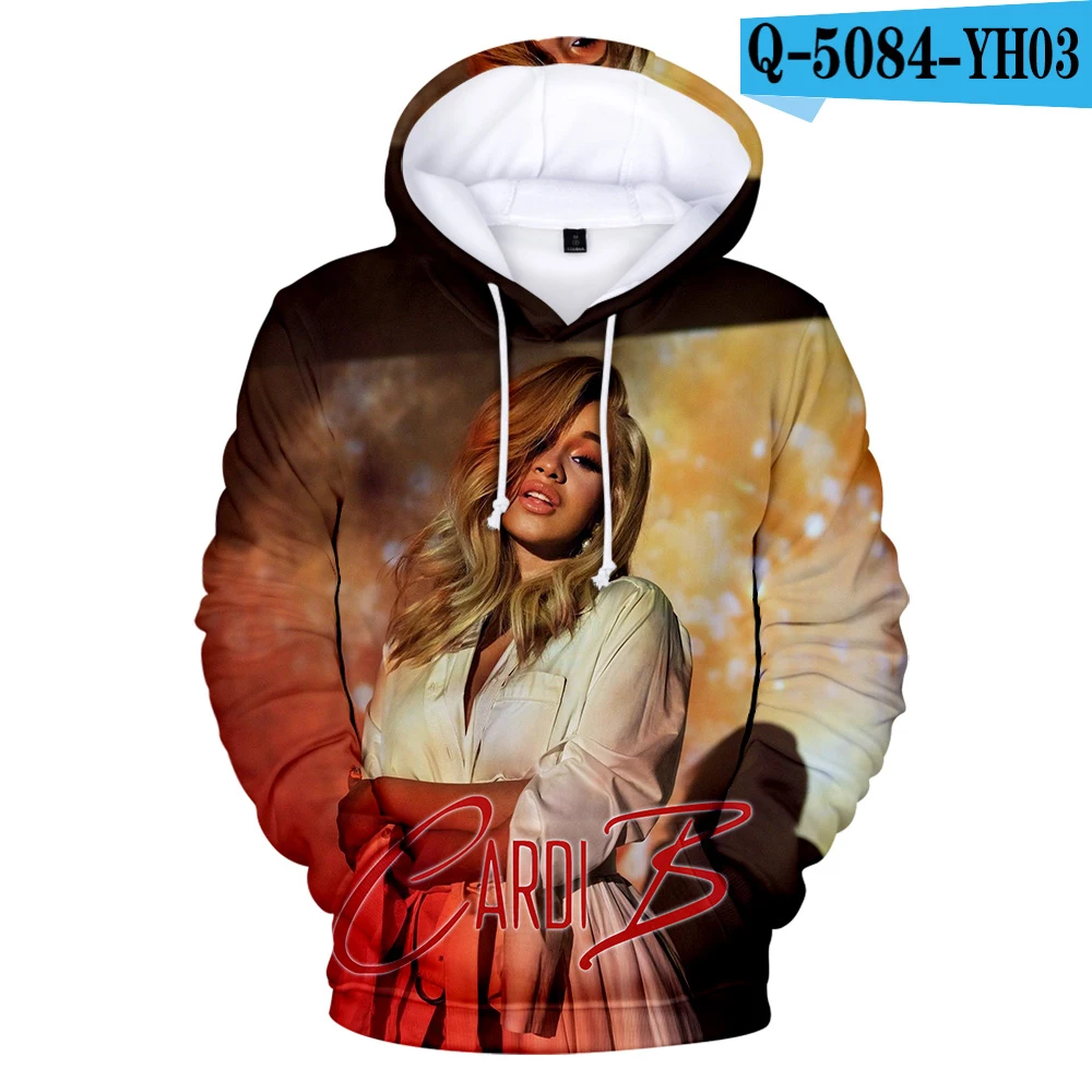 22 3d толстовки пуловер Забавный Милый Cardi B принт модная Толстовка для мужчин и женщин Толстовка Повседневная с длинным рукавом унисекс 3D толстовки с капюшоном топы - Цвет: 22