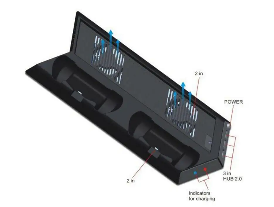 Вертикальная подставка для консоли PS4 PRO Охлаждающий радиатор зарядная док