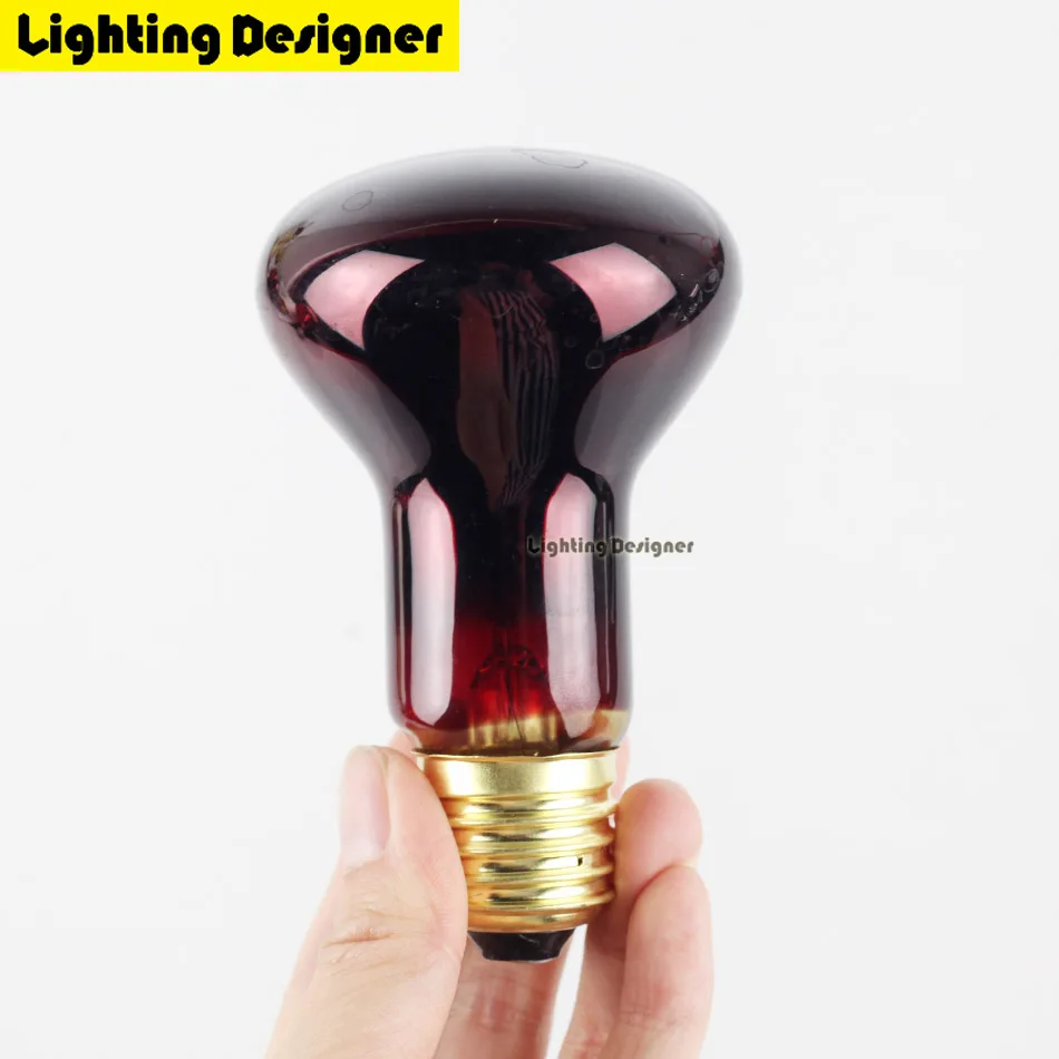 R63 40W 60W Red Heat Lamp Bulb Infrared Heating Spot Basking Reptiles Spotlight Helps Maintain Animal Warmth 220V | Лампы и освещение