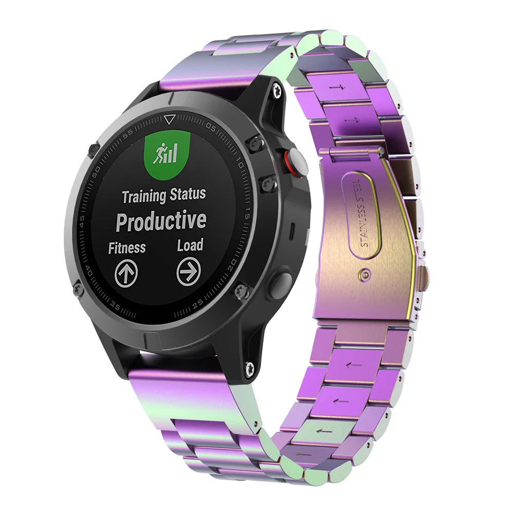 Ремешок из нержавеющей стали для Garmin Fenix 5/5Plus/ 6/Forerunner 935 945/touchs60 22