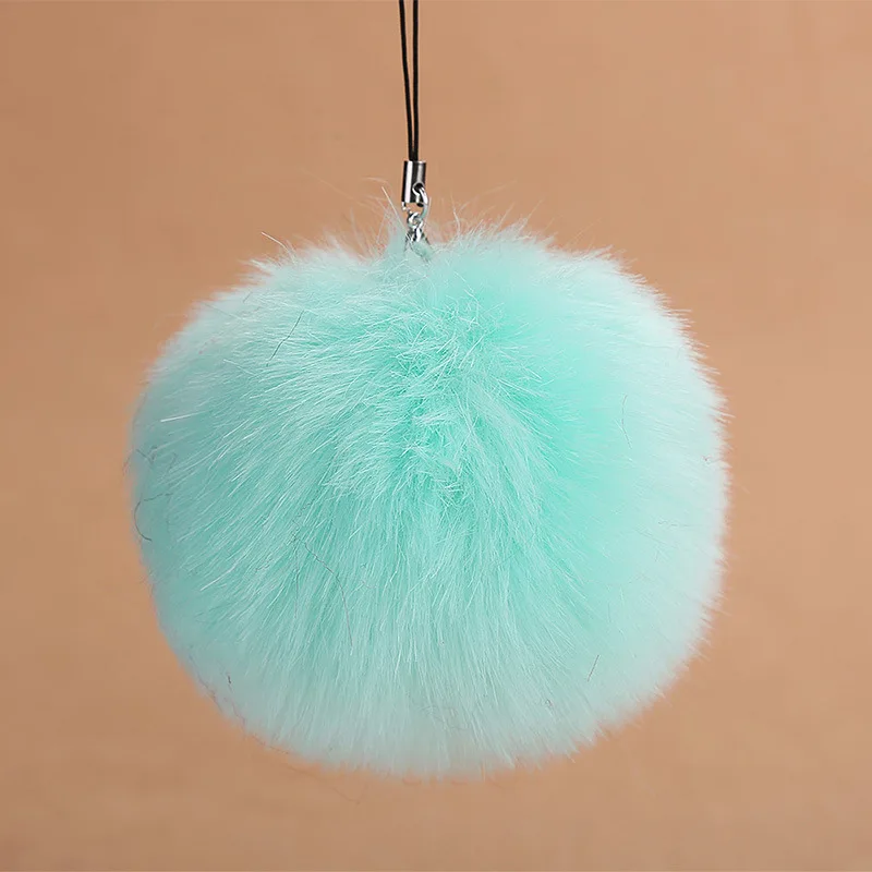 8 см Пышная юбка с помпоном из меха кролика помпон брелок для женщин плюшевые Pomppon