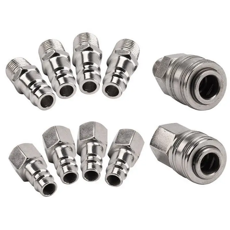 10 PCs Euro Hose Fitting Male Female Quick Release Air Line Couplings 1/4 inch BSP Connector | Обустройство дома
