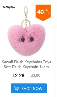 Play Dead Rabbit Fur Kawaii, плюшевая кукла-кролик, мягкие игрушки-животные, Маленькая подвеска, брелок, Модный меховой помпон GMR016