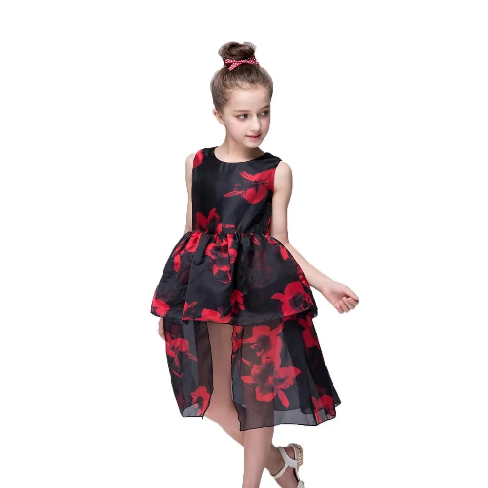 2017 Новое Лето Бальное платье Детское Платье Молнии Детские Платья Дети Цветов
