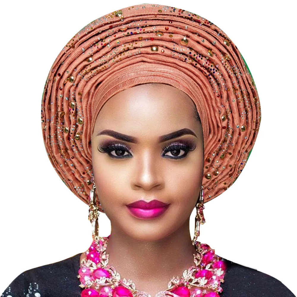 Aso oke головной убор с бисером aso oke нигерийский головной убор aso ebi африканский геле Авто геле Африканский головной убор хорошее качество