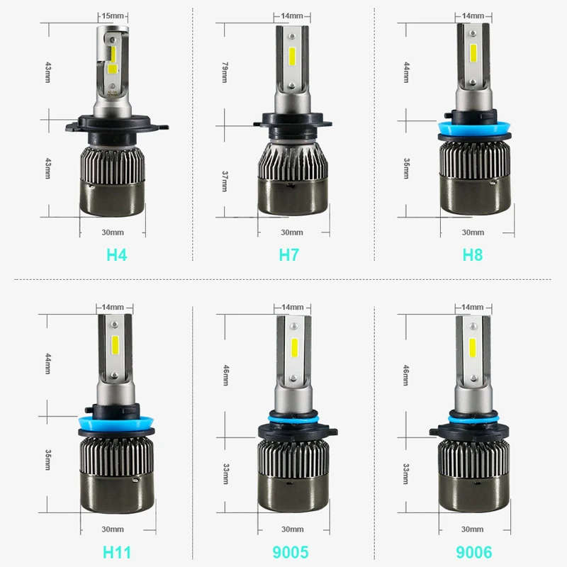 ROADOT Противотуманные фары светодиодный фонарь DC 2 шт. мини 72 Вт 12000LM H4 H7