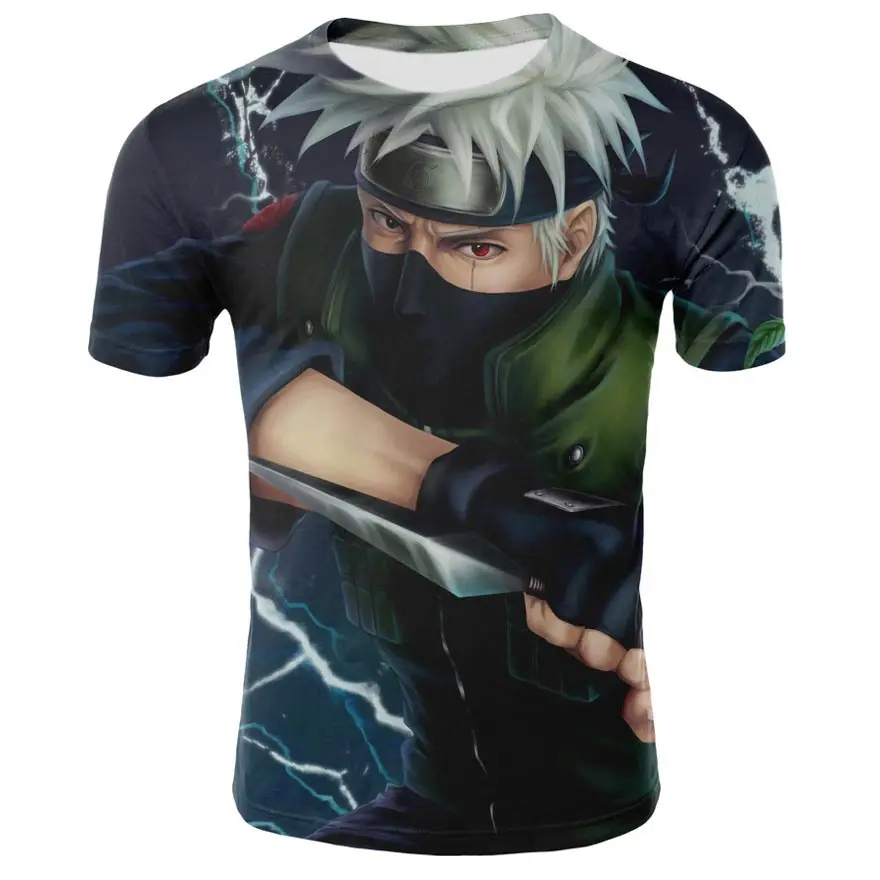 Casual Hip Hop Anime Naruto Boy/Girl Short Sleeve Funny Summer Top T-Shirt s-4xl | Мужская одежда