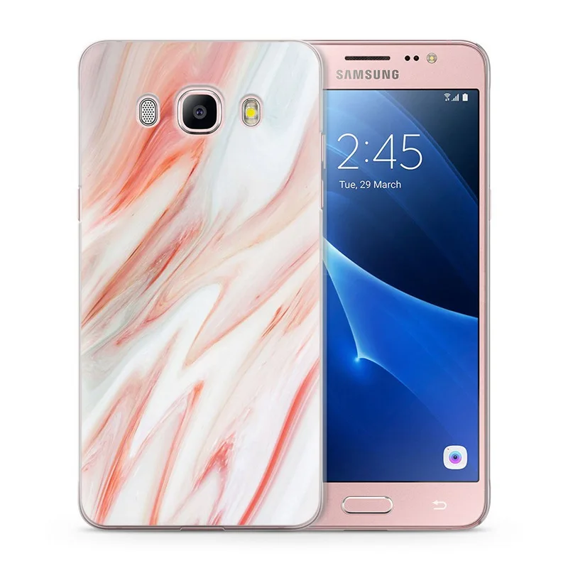 Для Funda Samsung Galaxy J7 2016 чехол J710 J710F Чехлы мягкий TPU дизайн мраморная задняя крышка