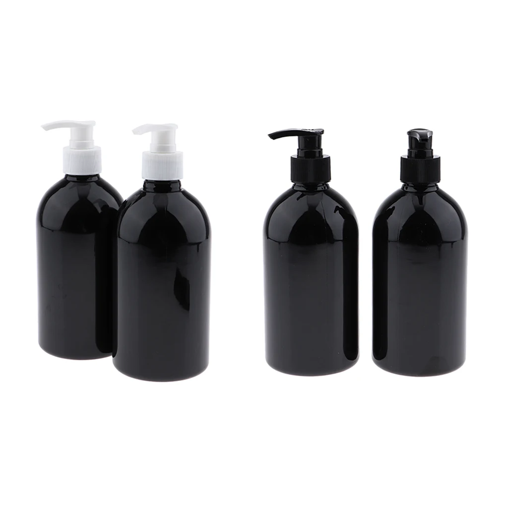 4x16 Oz черные пластиковые бутылки с дозатором, многоразовые контейнеры для эфирных масел, жидкого мыла, лосьонов, полоскания рта и многое другое