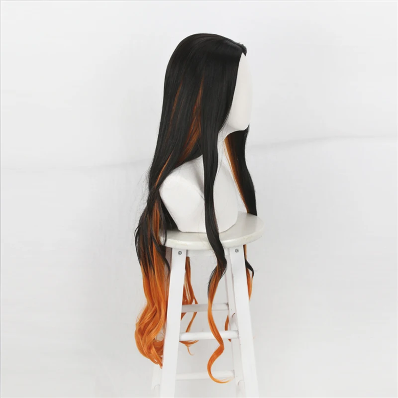 Comic Anime Demon Slayer: Kimetsu no Yaiba Cosplay Wig Kamado Nezuko Wigs Cartoon Synthetic wig Accessories | Тематическая одежда