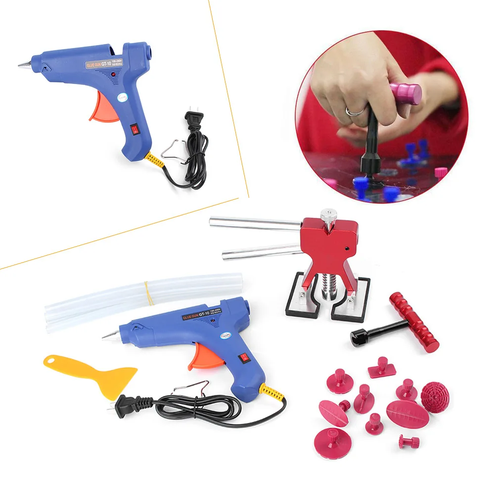 vender Removedor De Amassados De Carro Profissional, Kit Para Remoção De Amassados Em Carros, Com Pistola De Cola E Bastões, Extrator De Amassados Sem Pintura, 19 Tamanhos