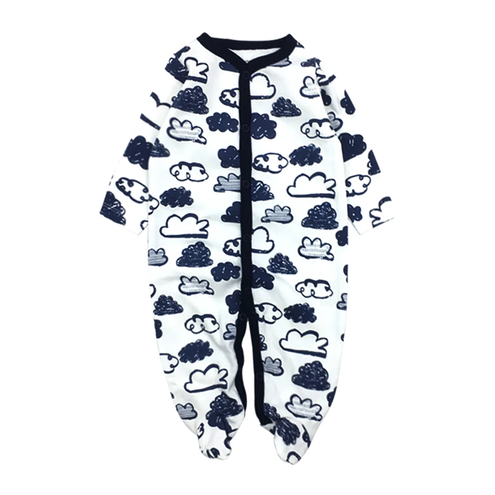 Зимняя мягкая и удобная детская одежда из 100% хлопка черная полосатая для сна