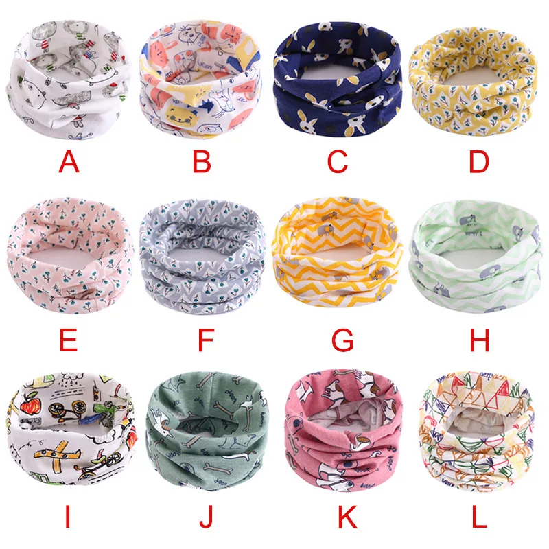 

Children Warm Cotton Scarf Shawl Winter Cartoon Print Pattern Comfortable Neckerchief TC21