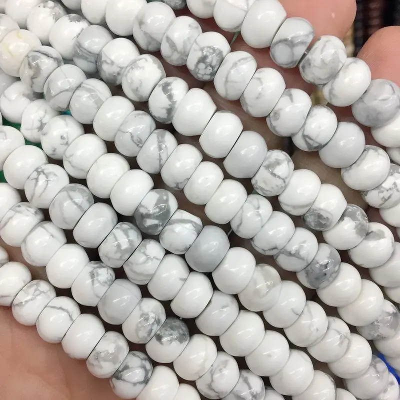 12 цветов BEADZTALK разноцветные каменные бусины 5x8 мм Rondelle Wheel Abacus Bead Howlite оникс