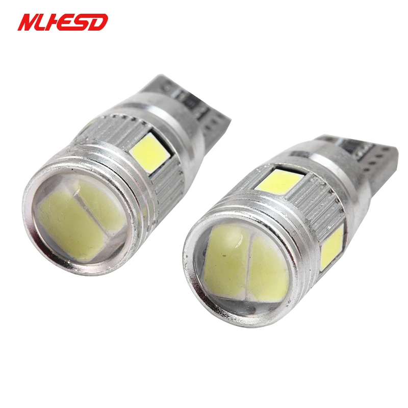 100 шт. T10 супер яркий 6 SMD 5630 Светодиодный CANBUS Авто Клин лампа WY5W 192 194 W5W 6SMD 5730