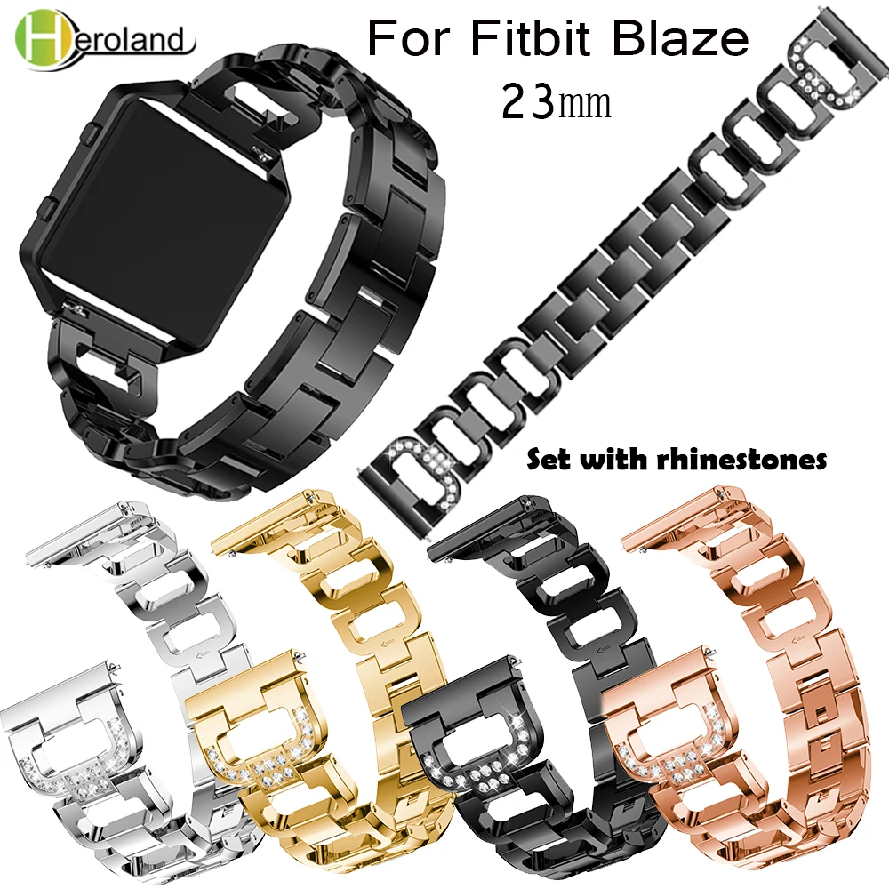 Ремешок сменный из нержавеющей стали для смарт часов Fitbit Blaze 23 мм|Ремешки часов| |