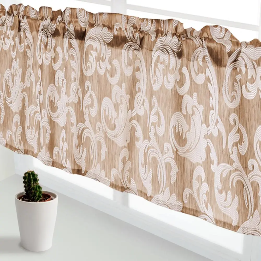 LOZUJOJU 1 шт. короткие занавески Valance Rod Pocket Leaves Stripe Drops кухонные окна универсальные