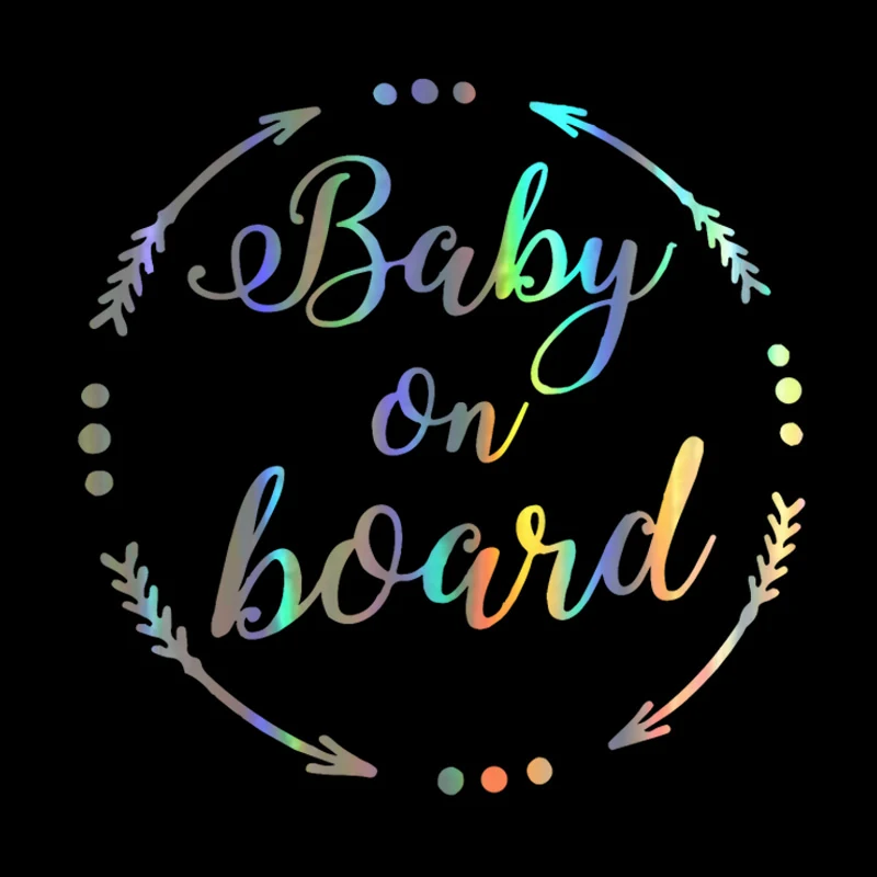 

window Sticker 15.8*15.6cm Princess BABY ON BOARD Funny window Decal Reflective Laser Vinyl window Sticker window Styling