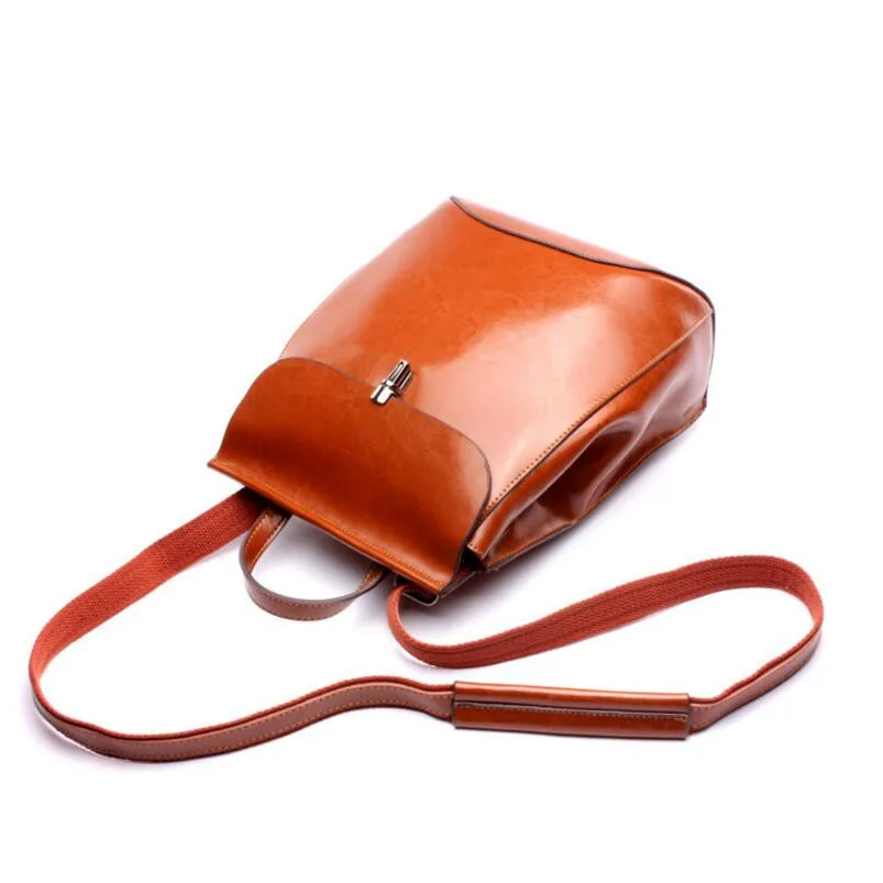 Женский рюкзак FoxTail & Lily из натуральной кожи винтажная сумка на плечо воловьей с