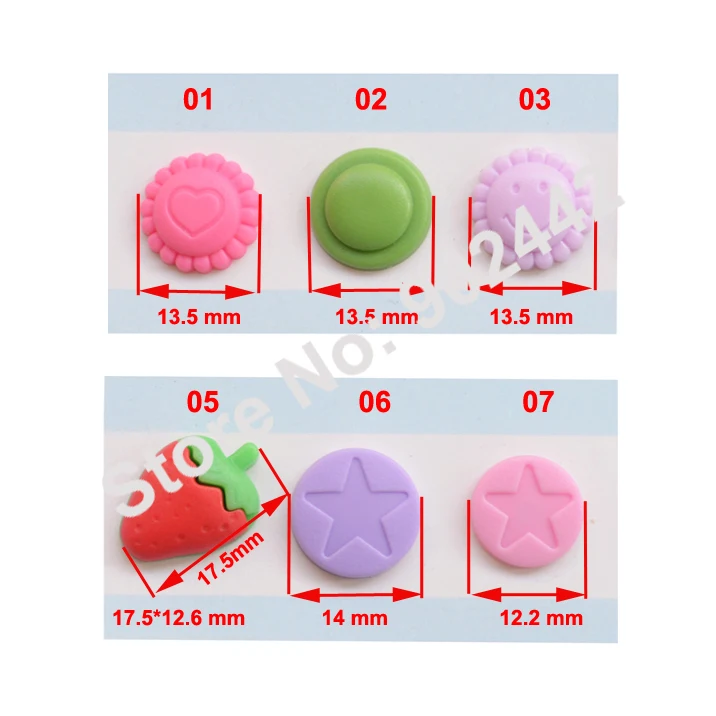 6 видов конструкций разные модные пластиковые кнопки для детской одежды