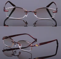 2019 sale real eye glasses frames diamond cutting woman of quality titanium spectacle eyeglasses women decorations optical