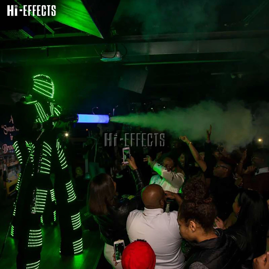 Красочное платье для ночного клуба Светодиодный светящийся костюм-робот костюм