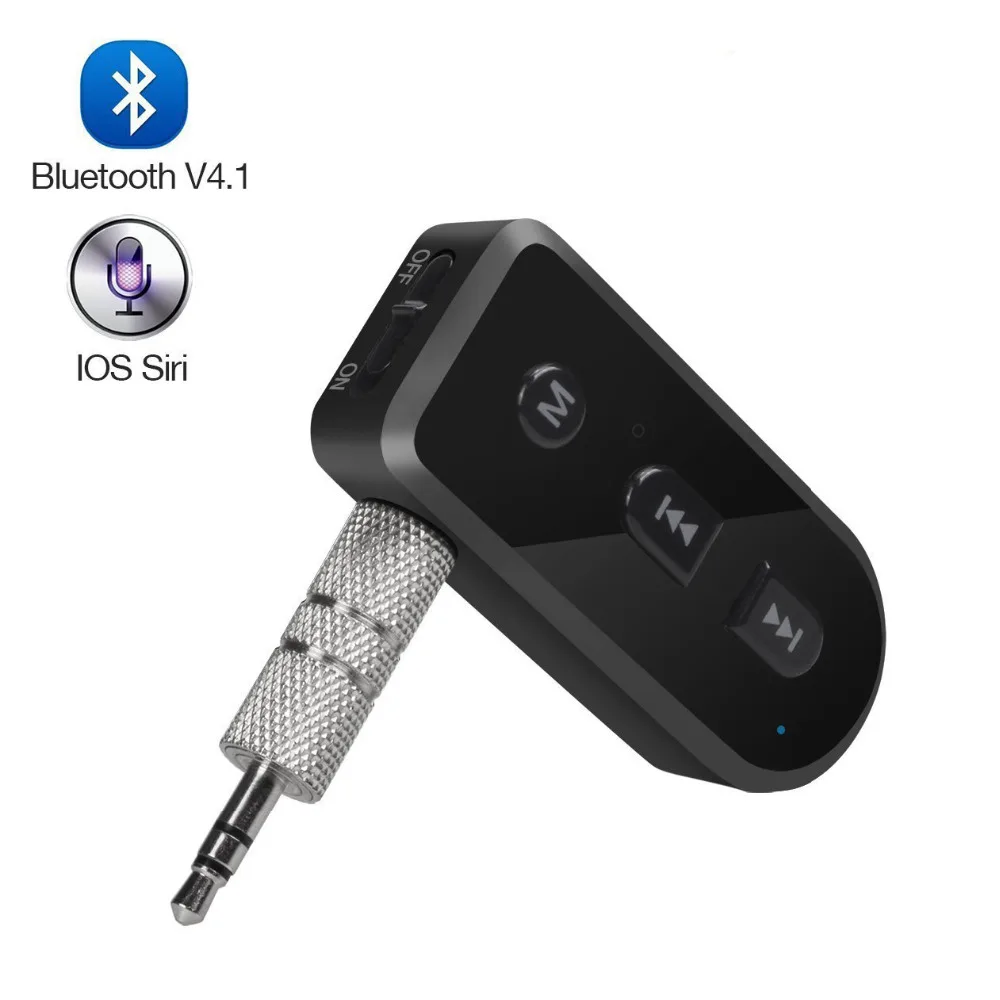 Rylybons беспроводной автомобильный Bluetooth Aux приемник адаптер Handsfree Kit Поддержка IOS SIRI