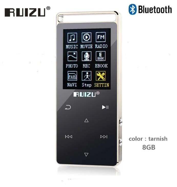 Оригинальный bluetooth MP3 плеер RUIZU D01 8 ГБ сенсорный экран 1 дюйма диктофон FM