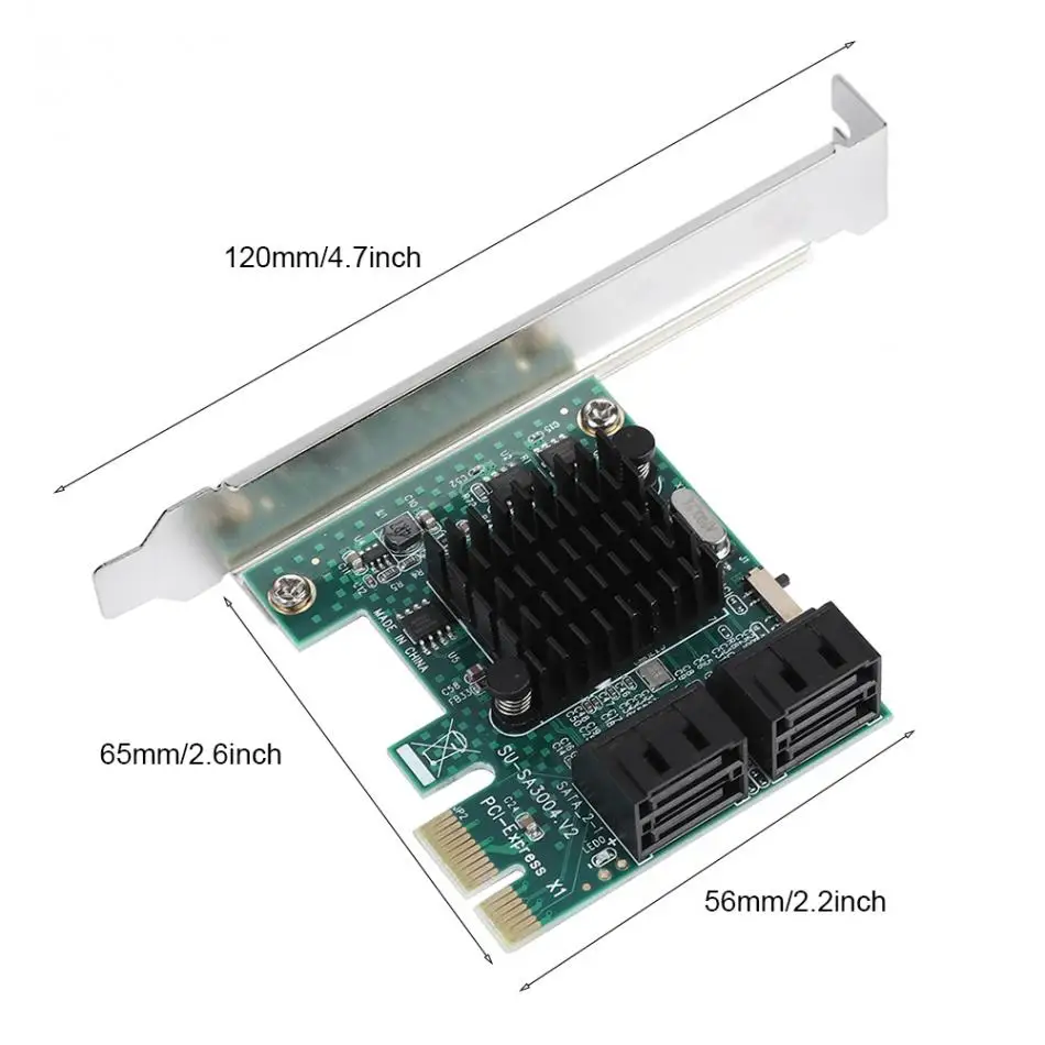 SATA 3,0 карты расширения 4-Порты и разъёмы PCIE SATA 3,0 расширения карты контроллера адаптер 6G