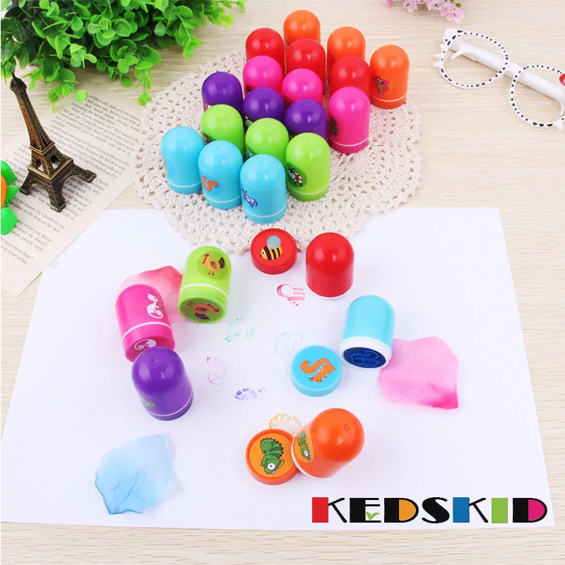 5 шт./лот дети мультфильм штамп-пуля пользовательские пластиковые резиновые