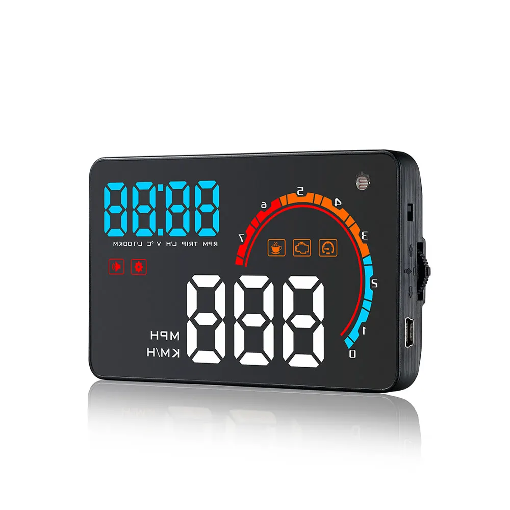 RMLKS A8 5 &quotавтомобиль OBD2 II EUOBD Автомобиль HUD Дисплей км/ч MPH Превышение скорости