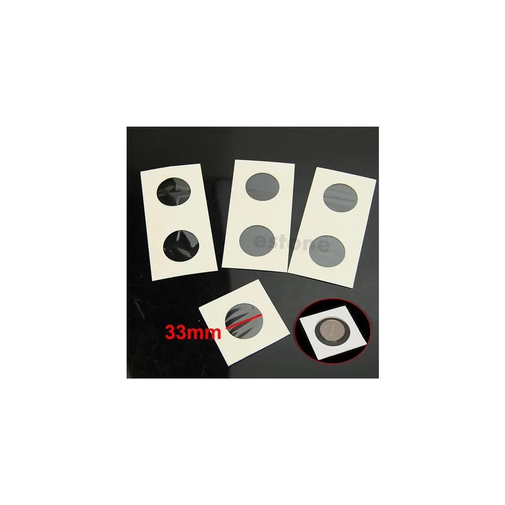 33mm 50x Марка Маяк держатели монет Чехол для хранения бумажные наклейки для фотоальбомов рамка украшения Скрапбукинг 2X" Флип - Цвет: 33mm