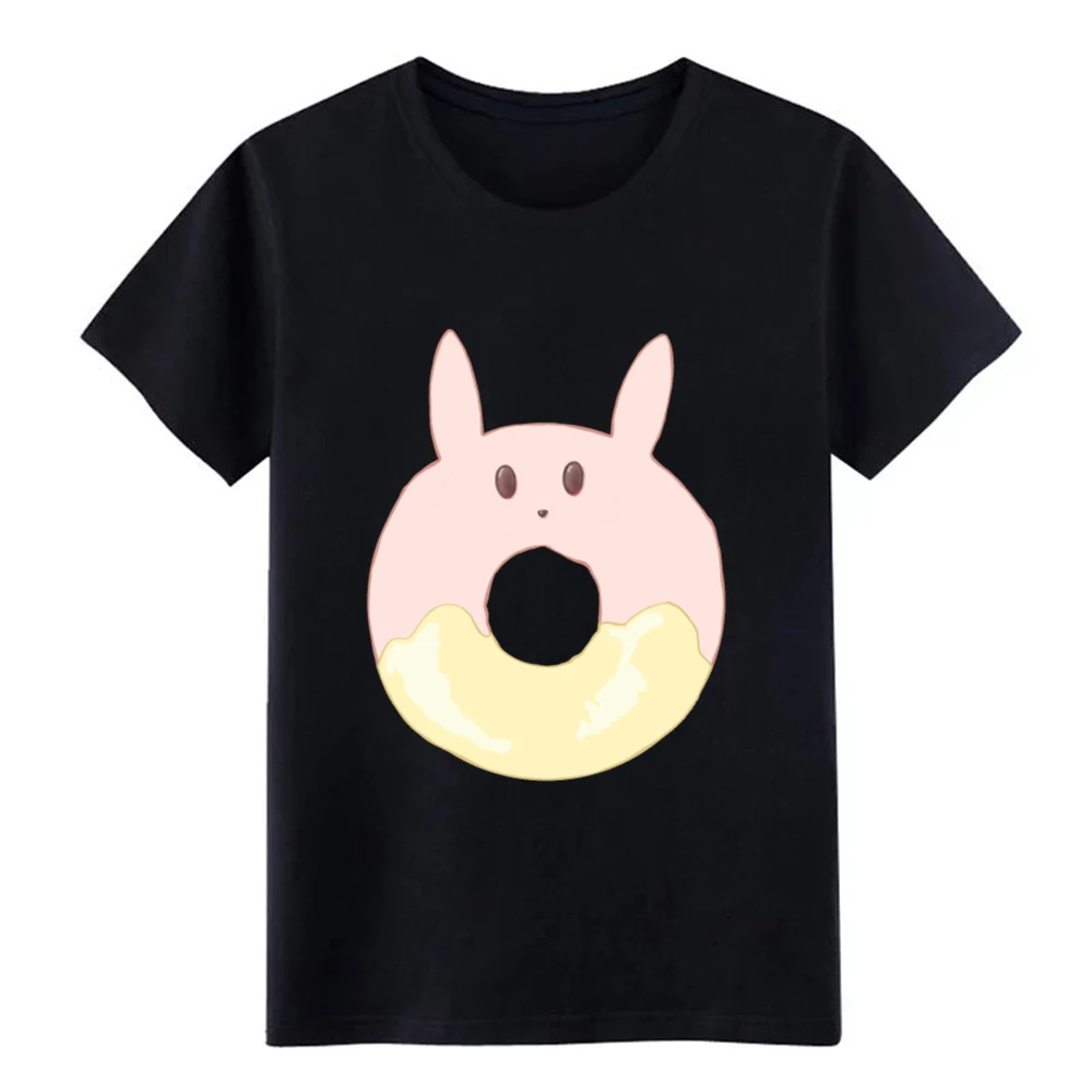 Мужская футболка Kawaii Bunny Donut 100% хлопковая одежда с круглым воротником летняя