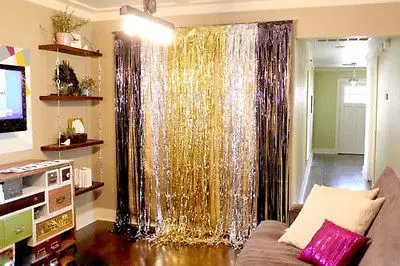 Шторы Блестящие Блестки из фольги с бахромой вечерние дождя двери украшения