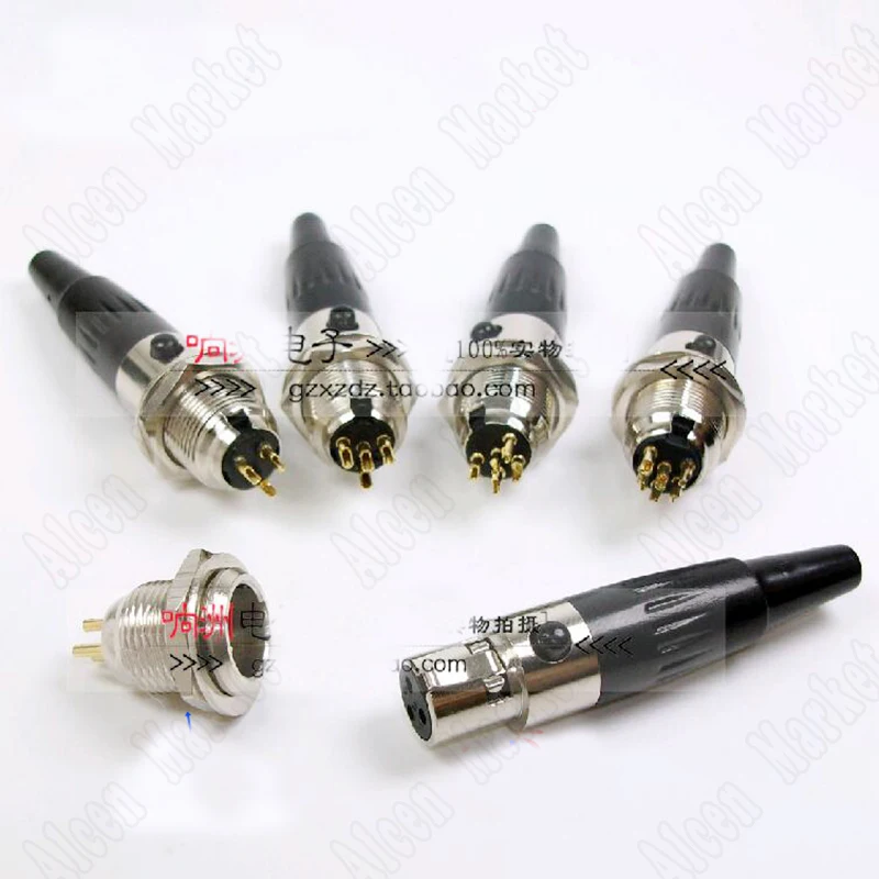10 шт.-100 шт. Высокое качество Mini Xlr 3/4/5/6/Pins мужской или женский мини XLR Аудио