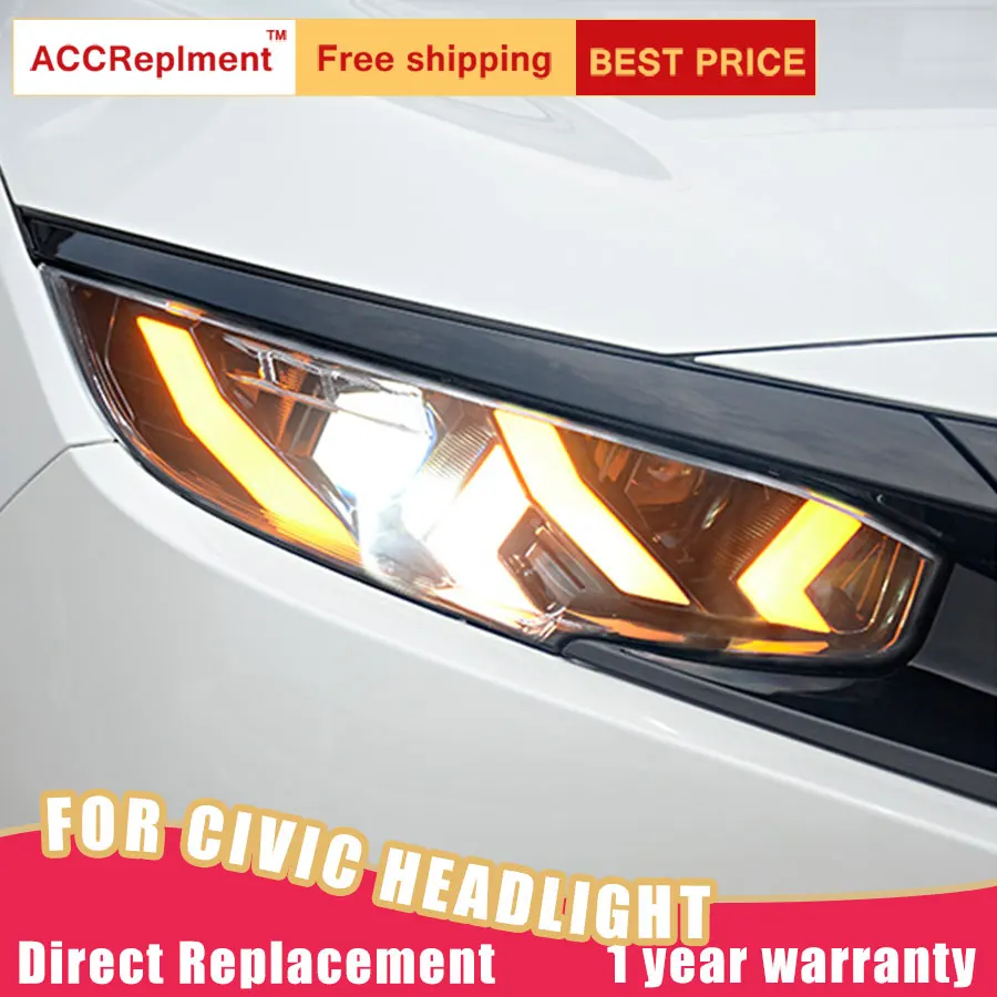 2 шт. светодиодный фары для Honda Civic- светодиодный Автомобильные фары ангельские глазки все светодиодный комплект протовотуманная подсветка Габаритные огни