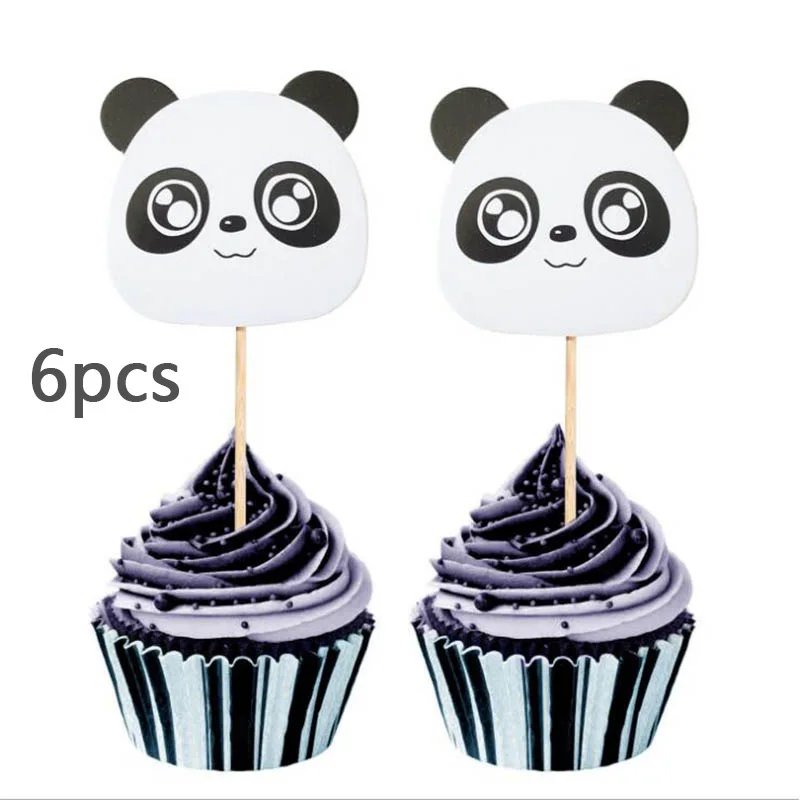 Cartoon panda Flag and Balloons Happy Birthday Cake Banner One year old Wedding Christmas for baby shower | Дом и сад