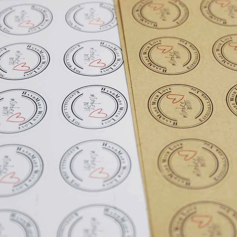 3 см круглые белые/крафт подарки ручной работы этикетки для печати Diy