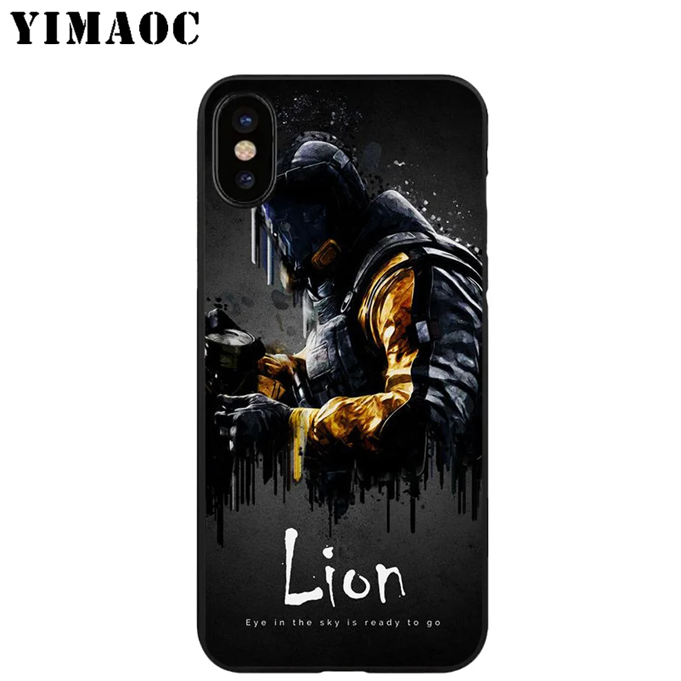 YIMAOC A48 Rainbow 6 Siege Soft Silicone Case for iPhone 11 Pro Xr Xs Max X or 10 8 7 6S Plus 5 5S SE |