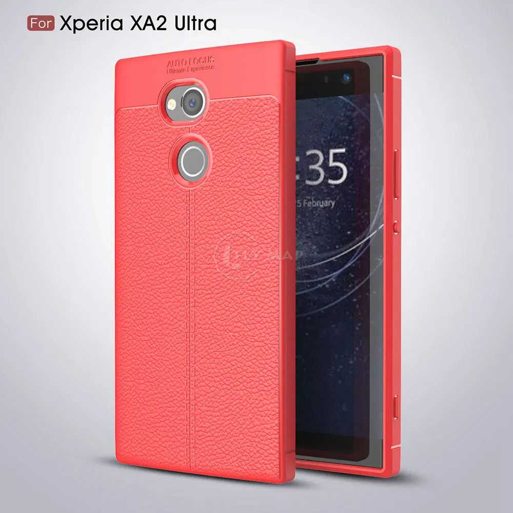 Мягкий чехол для sony Xperia XA2 Ultra H3213 H4213 кожаный зернистый силиконовый чехол для телефона для sony Xperia XA2Ultra H3223 чехол