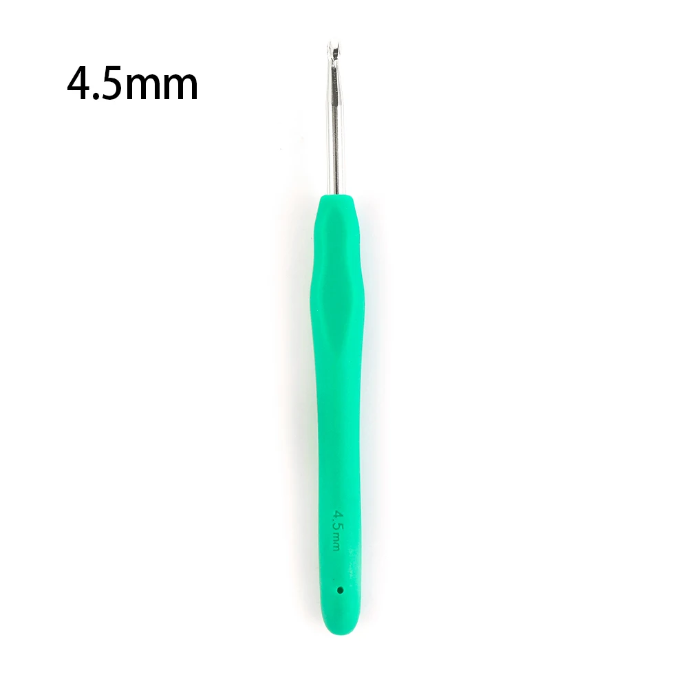4.5mm 2,0-10 мм алюминиевые спицы для вязания Мягкая рукоятка с эргономичной ручкой крючок для вязания вплетать в пряжу спицы для вязания своими руками - Цвет: 4.5mm