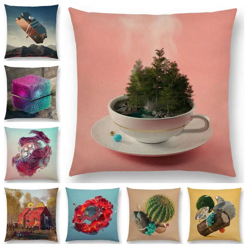 Горячая продажа 3d принт яркий красочный мир удивительные пейзажи волшебные вещи