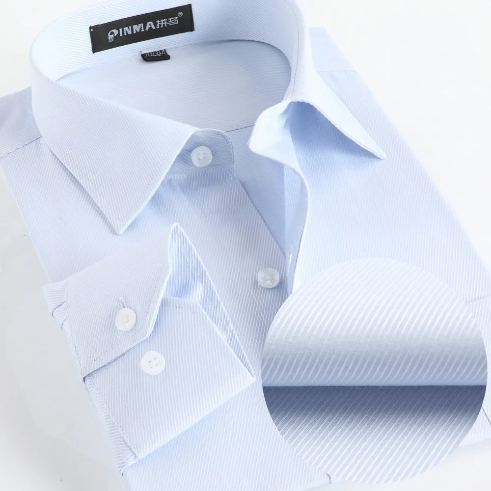 Весеннее платье рубашки мужские формальные Non Iron свадебные Твердые с длинным