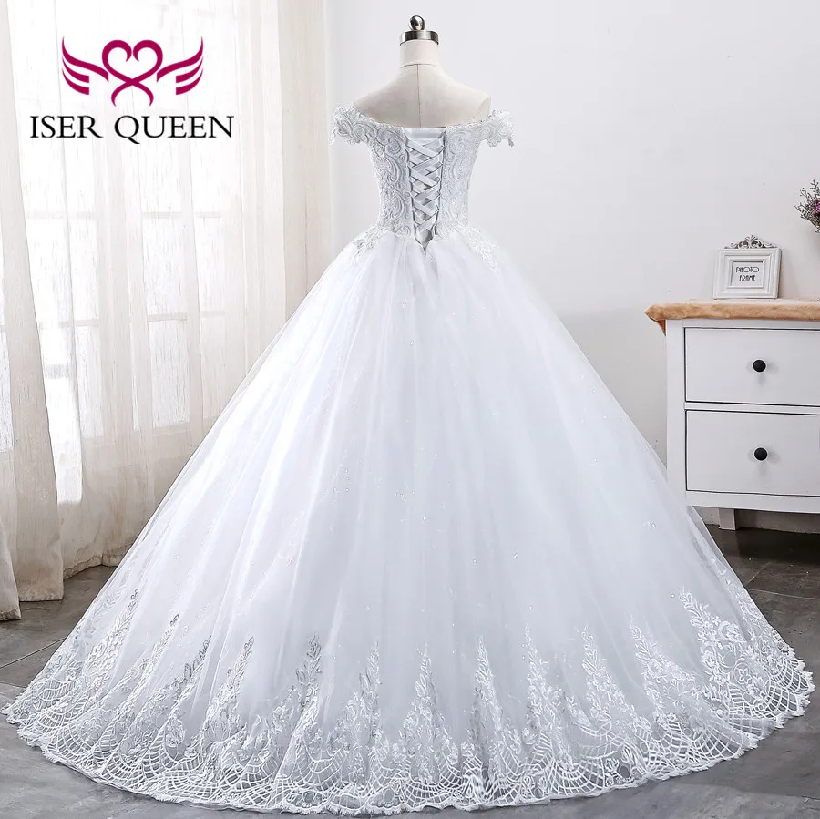 Малый Жемчуг кружевной вышивкой бисером свадебное платье 2019 Новое Бальное