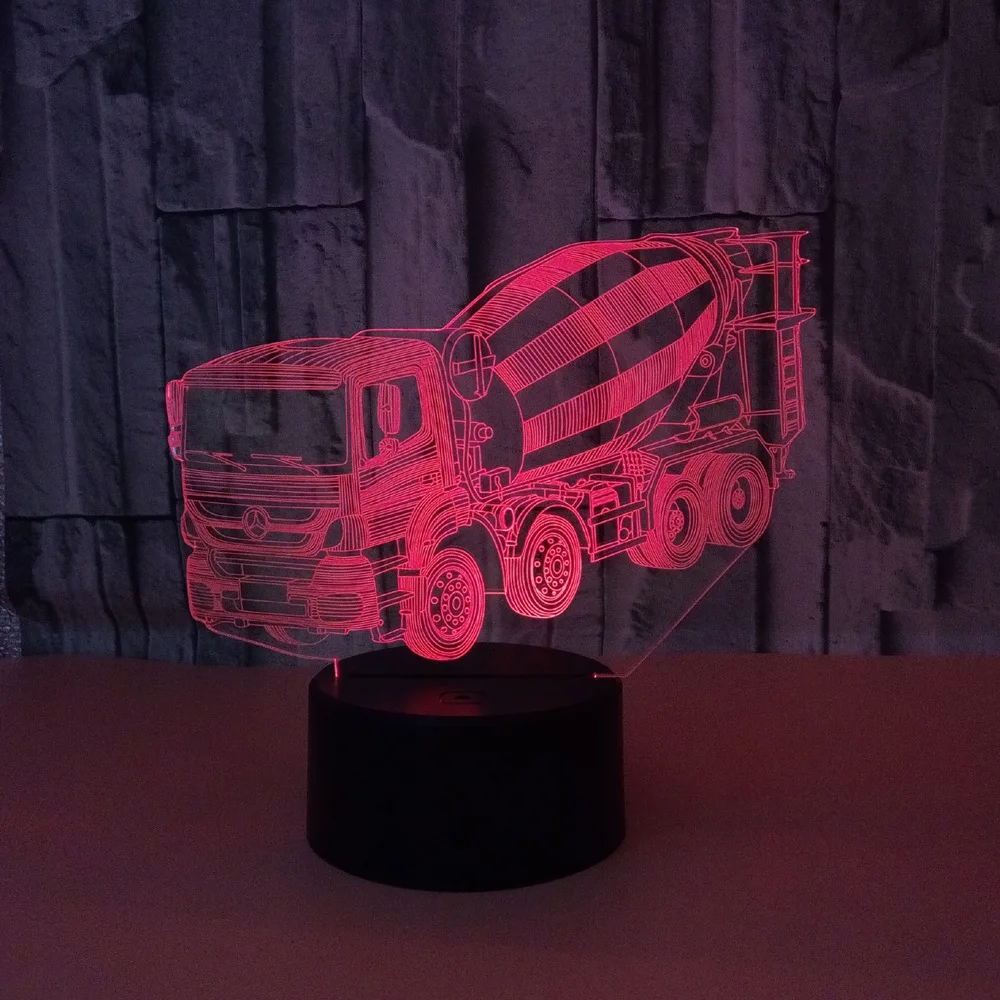 Новый миксер 3d источник питания светодиодный Ночной светильник цветной