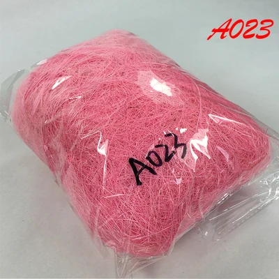 A023-light pink 50 г/упак. Натуральный сизаль деревенский наполнитель подарочной коробки свадебные украшения упаковка Цветочная коробка наполнитель Diy упаковка подарочный пакет поставки - Цвет: A023-light pink