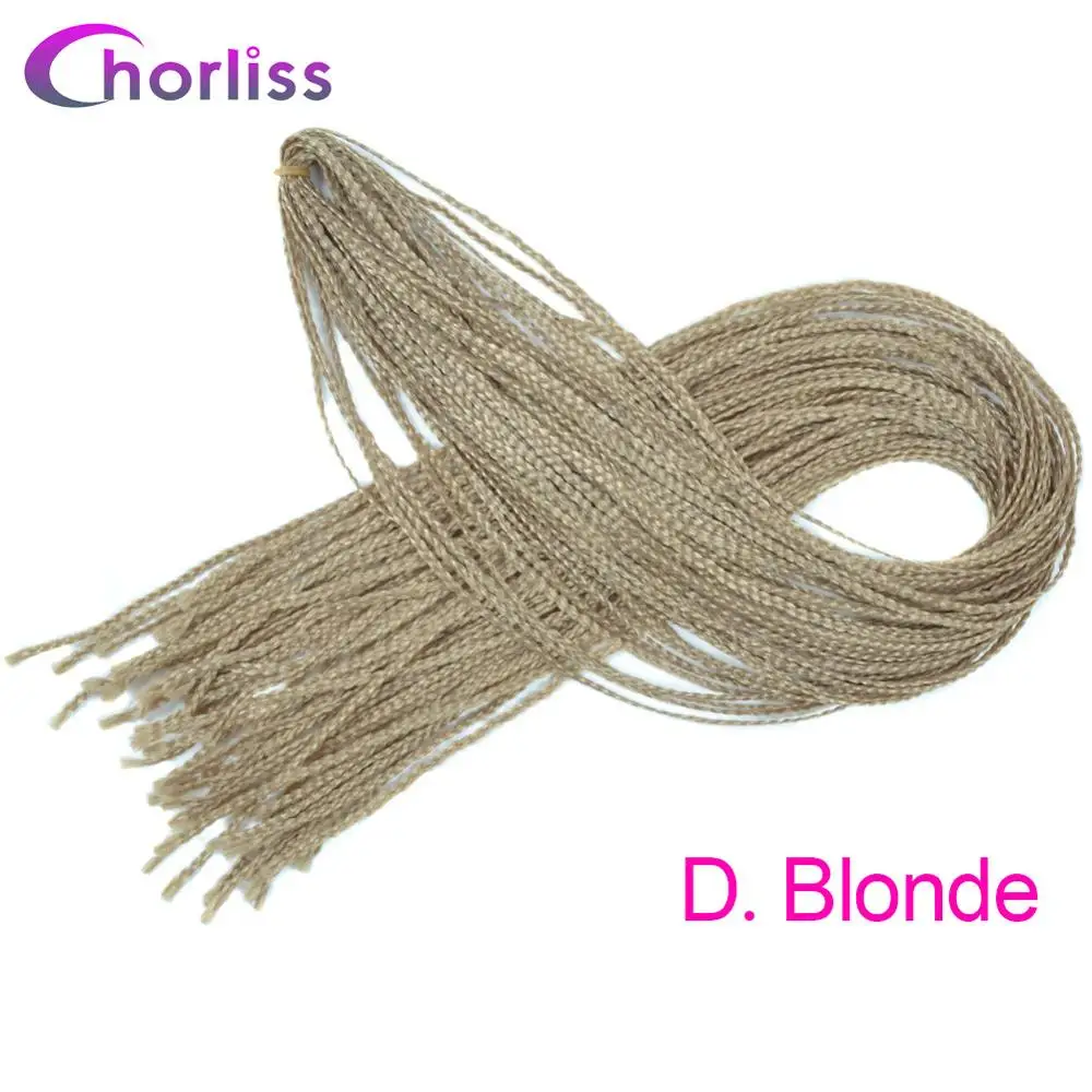 D.Blonde Chorliss Zizi косички вязанные крючком косички цветные синтетические косички волосы для наращивания синий серый коричневый розовый блонд волосы для вязания крючком 50 г - Цвет: D.Blonde