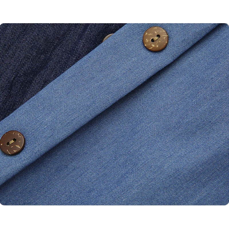 Женская джинсовая юбка на пуговицах TIGENA свободная длинная миди трапециевидной