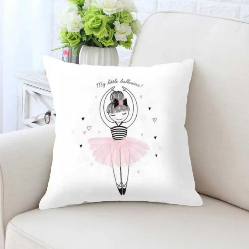 Домашняя детская декоративная розовая подушка в скандинавском стиле Kawaii с